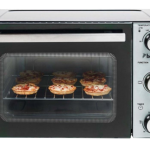 Bestron bakoven, AOV20, draaiknoppen, draaispit, bakplaat, draadrooster, 20L 1300Watt