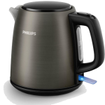 Philips waterkoker, HD9349, afneembaar, metaal(titanium, vlakke bodem, 1L, 2400Watt